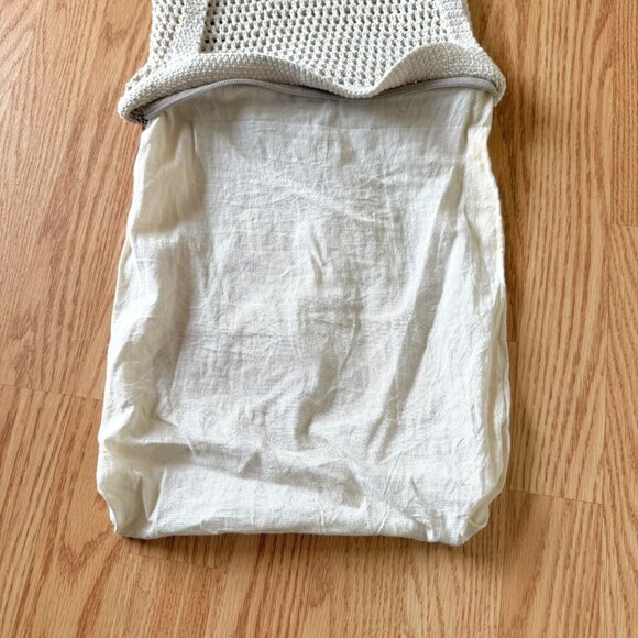 Handmade Crochet Shoulder Bag Neutral Boho Festival Beach Tote Summer Purse - Picture 8 of 11